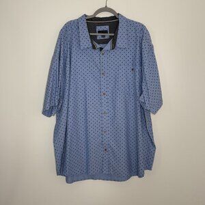 Steve's Jeans Blue Button Up‎ Shirt with Palm Tree Print Size 5x